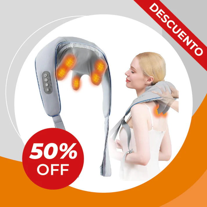Masajeador Cervical PRO-ALIVIO (Recargable + Calor relajante)