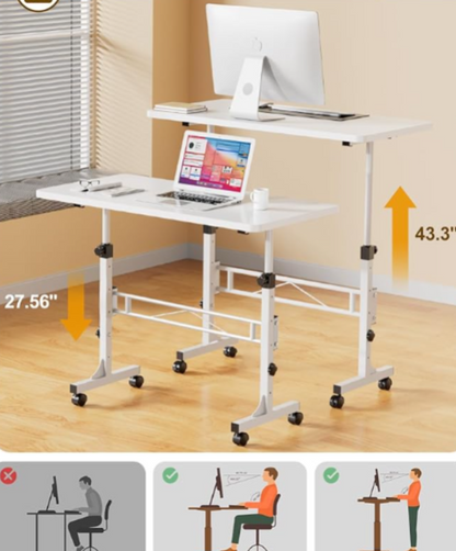 ✅Mesa Ajustable Multiusos "Diseño Moderno y Funcional 🖥️"